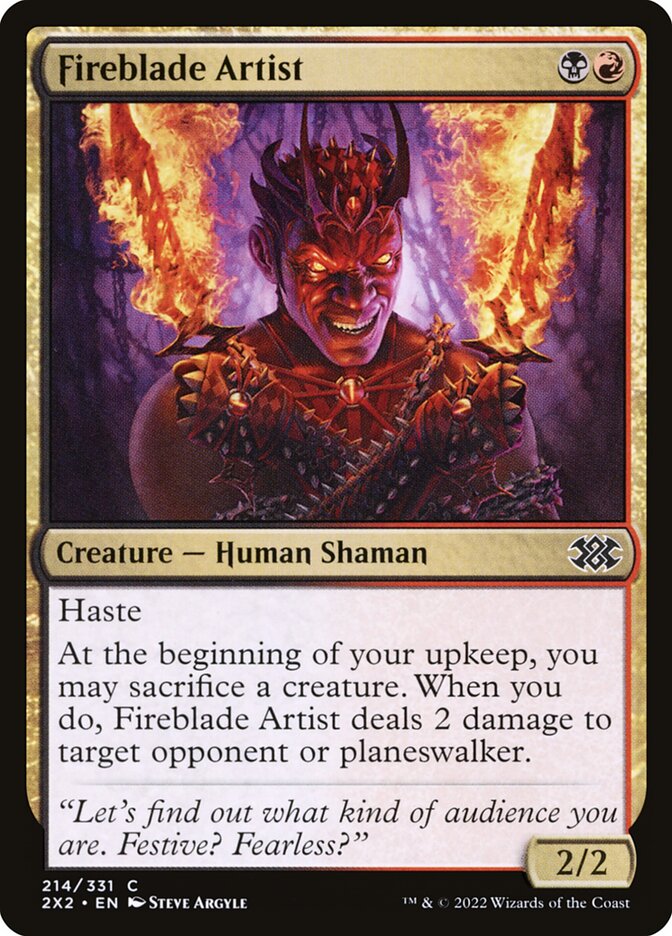 Fireblade Artist 214 (Double Masters 2022)  - Foil | Good Games Adelaide SA