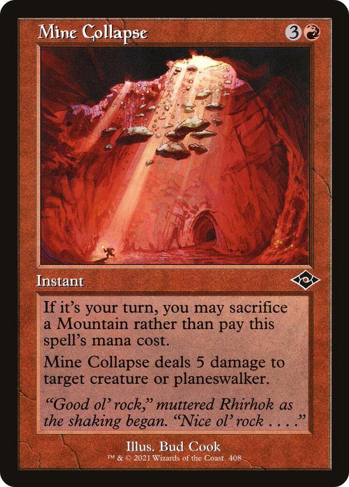 Mine Collapse Retro Frame 408 (Modern Horizons 2)  - Foil | Good Games Adelaide SA