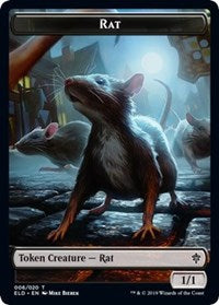 Rat // Food (16) Double-sided Token [Throne of Eldraine Tokens] | Good Games Adelaide SA