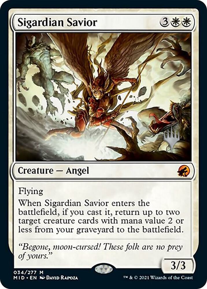 Sigardian Savior 34p/171 (Promo Pack: Innistrad: Midnight Hunt)  | Good Games Adelaide SA