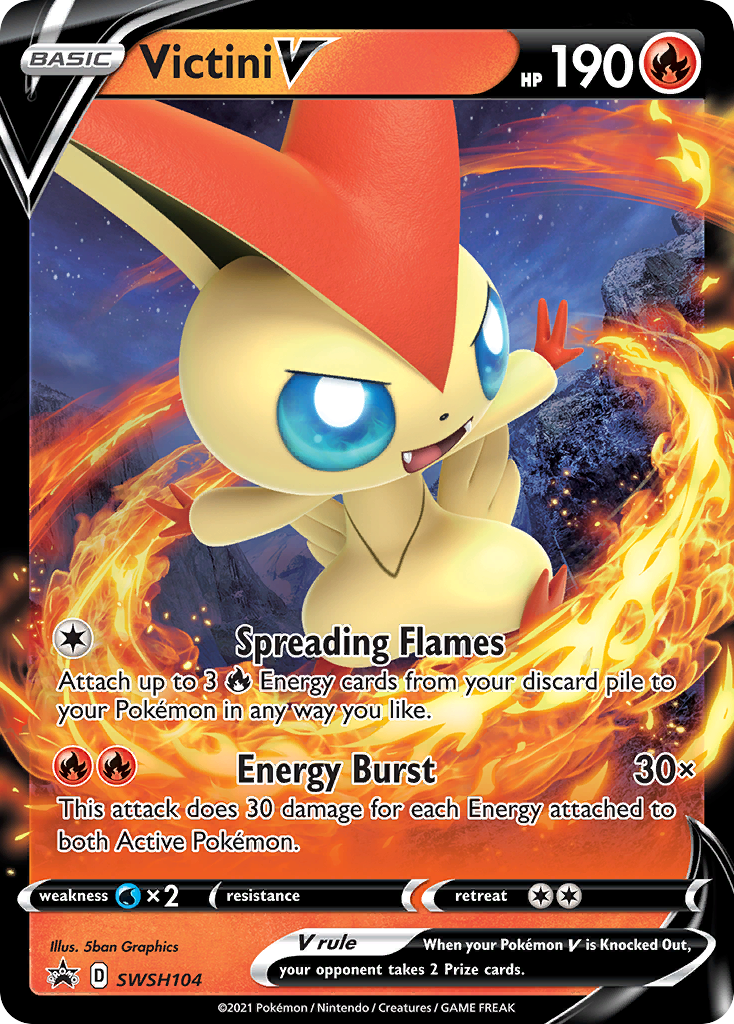 Victini V (SWSH104) [Sword & Shield: Black Star Promos] | Good Games Adelaide SA