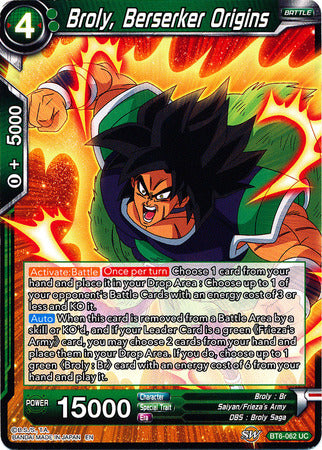 Broly, Berserker Origins [BT6-062] | Good Games Adelaide SA