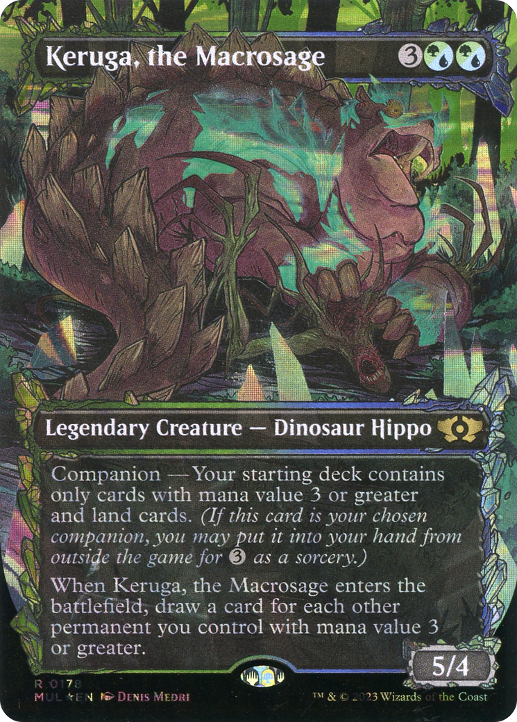 Keruga, the Macrosage (Borderless) (Halo Foil) [Multiverse Legends] | Good Games Adelaide SA