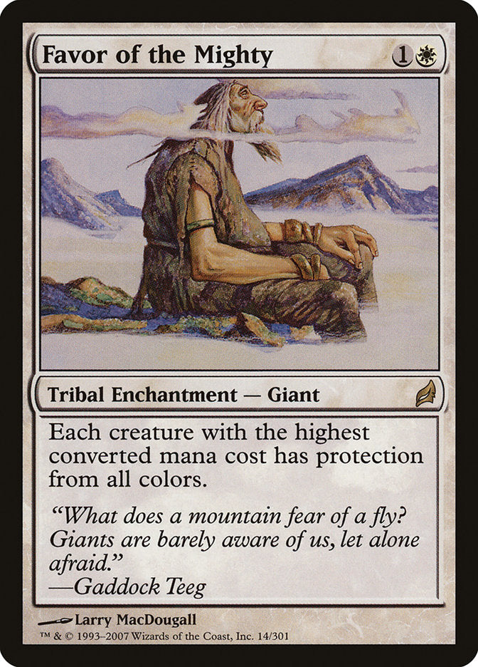 Favor of the Mighty 14 (Lorwyn)  - Foil | Good Games Adelaide SA