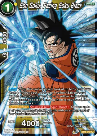 Son Goku, Facing Goku Black [BT16-076] | Good Games Adelaide SA