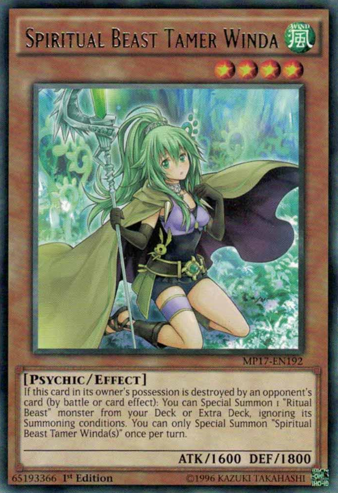 Spiritual Beast Tamer Winda [MP17-EN192] Rare | Good Games Adelaide SA