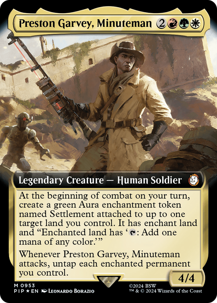 Preston Garvey, Minuteman (Extended Art) (Surge Foil) [Fallout] | Good Games Adelaide SA
