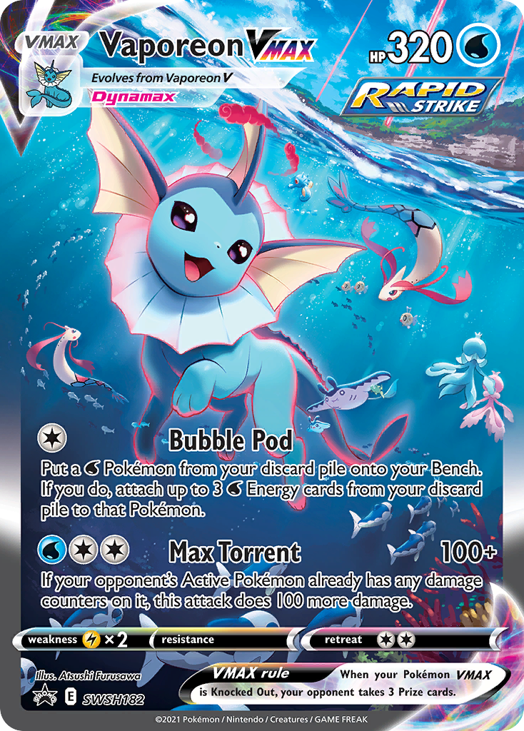 Vaporeon VMAX (SWSH182) (Jumbo Card) [Sword & Shield: Black Star Promos] | Good Games Adelaide SA