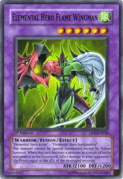 Elemental Hero Flame Wingman [DP1-EN010] Super Rare | Good Games Adelaide SA