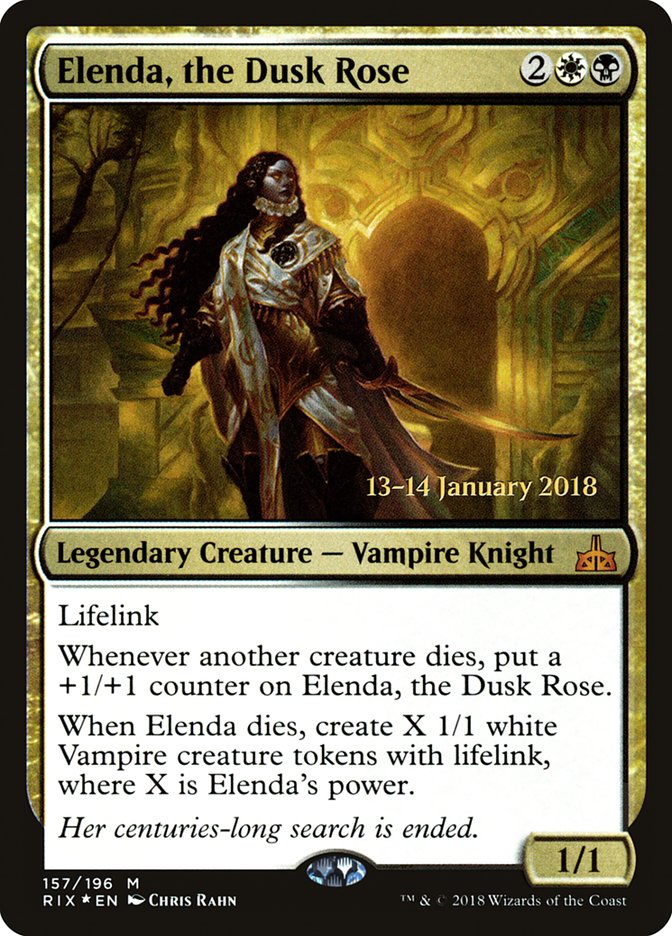 Elenda, the Dusk Rose [Rivals of Ixalan Promos] | Good Games Adelaide SA