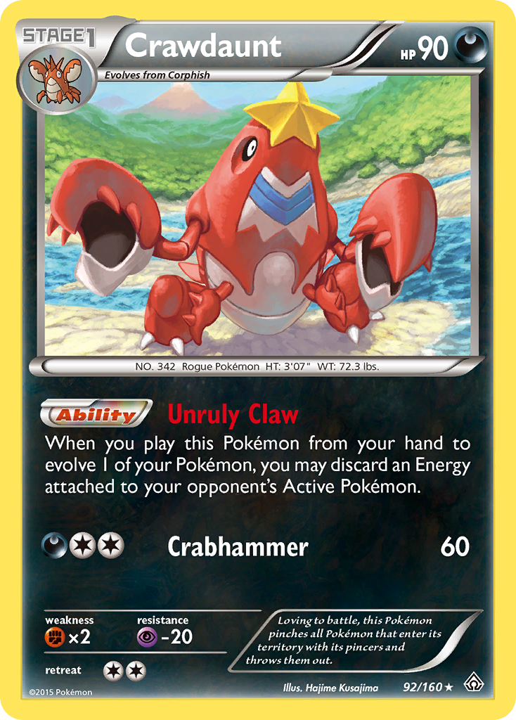 Crawdaunt (92/160) [XY: Primal Clash] | Good Games Adelaide SA
