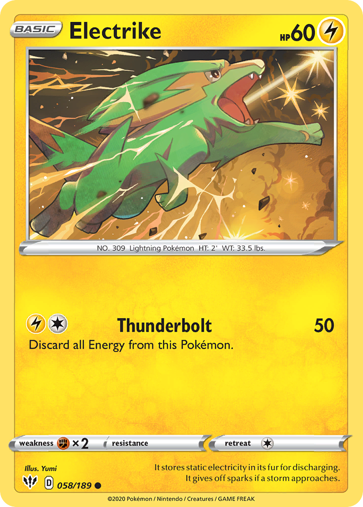 Electrike (058/189) [Sword & Shield: Darkness Ablaze] | Good Games Adelaide SA