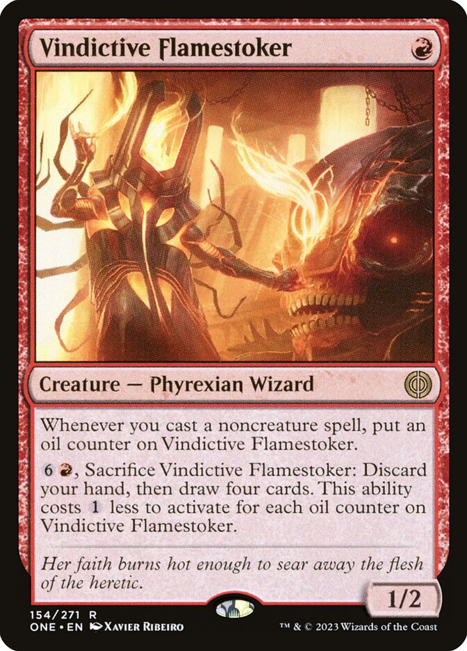 Vindictive Flamestoker 154 (Phyrexia: All Will Be One)  - Foil | Good Games Adelaide SA