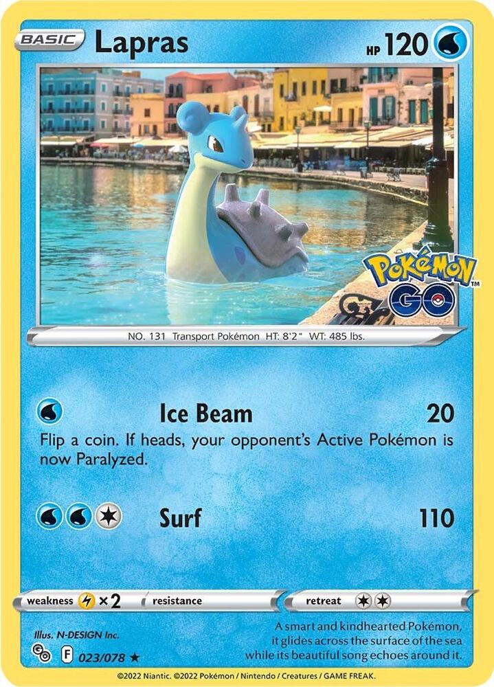 Lapras 023/078 (Pokemon GO)  - Holofoil | Good Games Adelaide SA