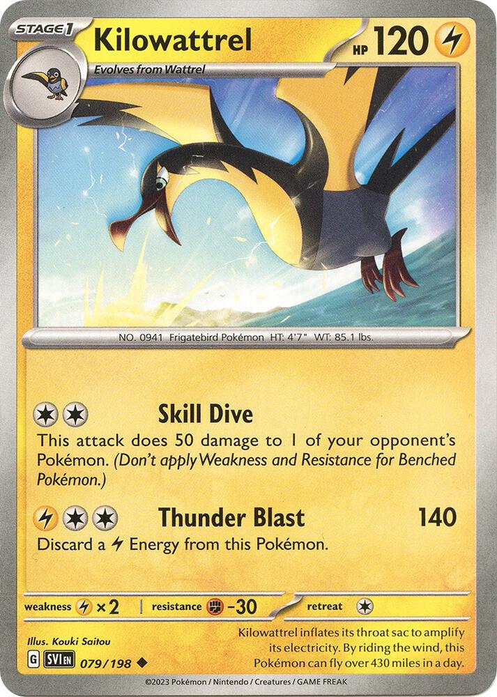 Kilowattrel 079/198 (SV01: Scarlet & Violet Base Set)  | Good Games Adelaide SA