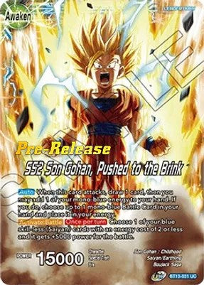 Son Gohan // SS2 Son Gohan, Pushed to the Brink (BT13-031) [Supreme Rivalry Prerelease Promos] | Good Games Adelaide SA