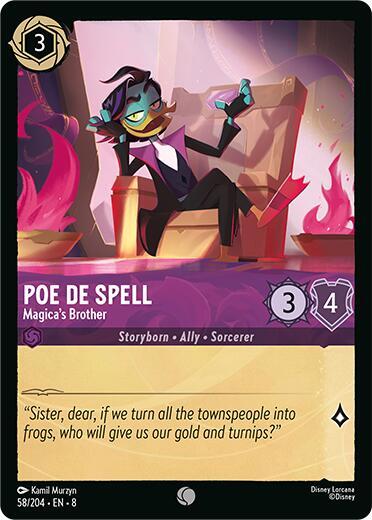 Poe De Spell Magicas Brother 58/204 (Reign of Jafar)  - Cold Foil | Good Games Adelaide SA