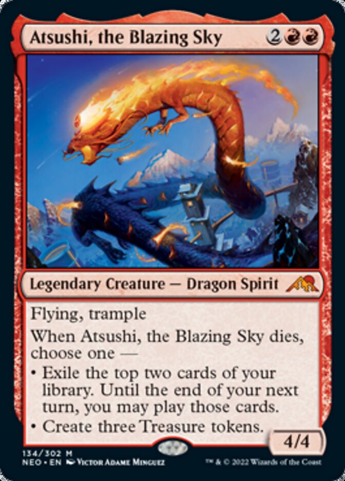 Atsushi, the Blazing Sky [Kamigawa: Neon Dynasty] | Good Games Adelaide SA