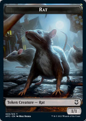 Rat // Zombie Double-sided Token [Dungeons & Dragons: Adventures in the Forgotten Realms Commander Tokens] | Good Games Adelaide SA