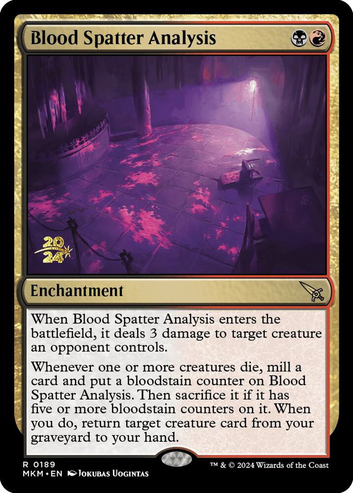 Blood Spatter Analysis 189 (Prerelease Cards)  - Foil | Good Games Adelaide SA