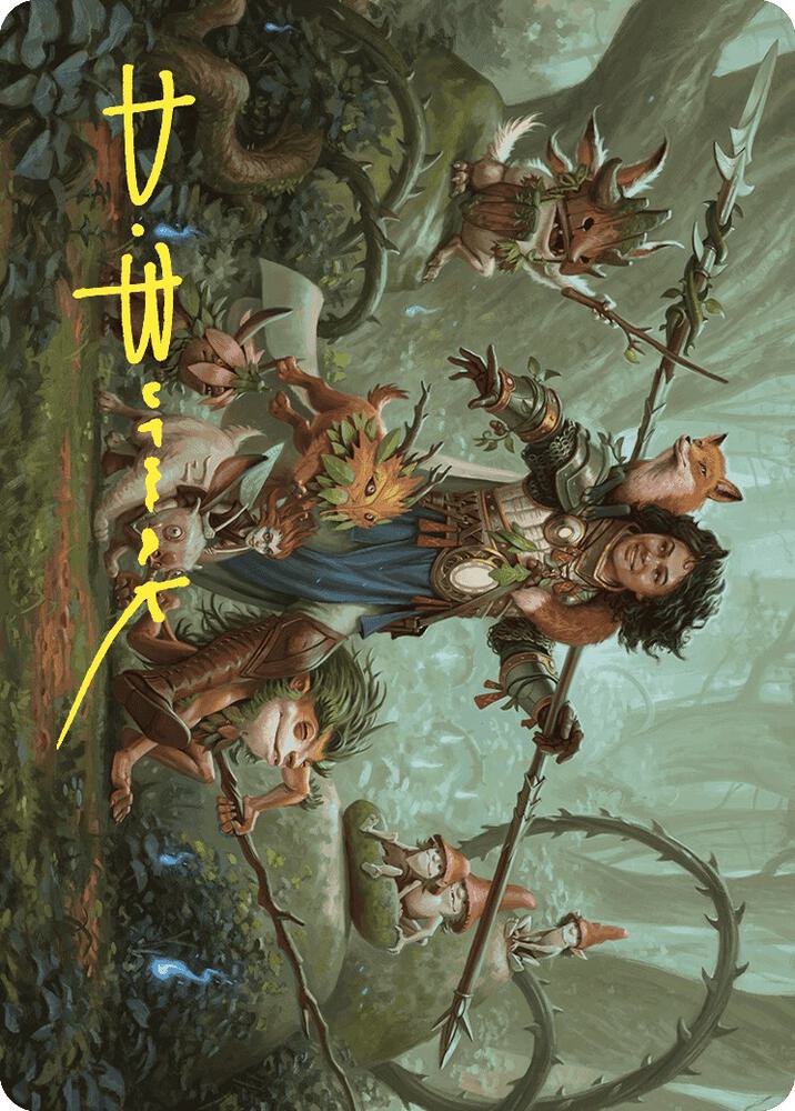 Ellivere of the Wild Court Art Card Gold Stamped Signature 49 (Art Series: Wilds of Eldraine)  | Good Games Adelaide SA