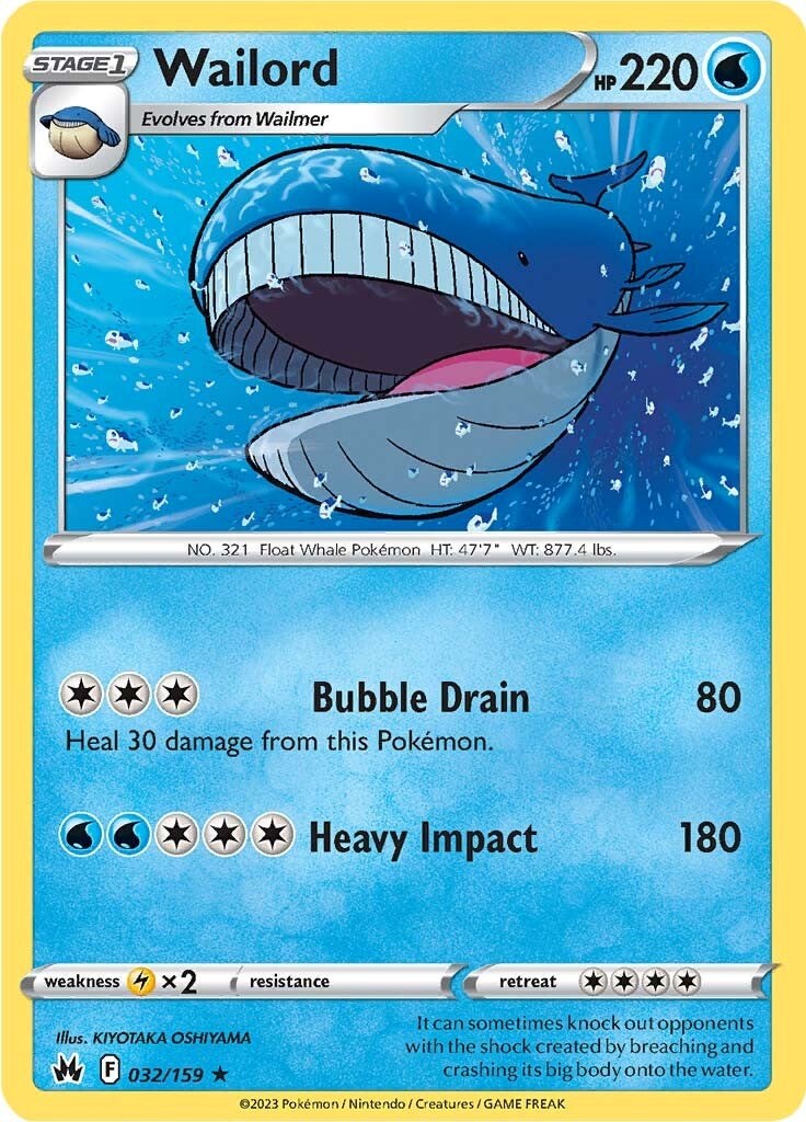 Wailord (032/159) [Sword & Shield: Crown Zenith] | Good Games Adelaide SA