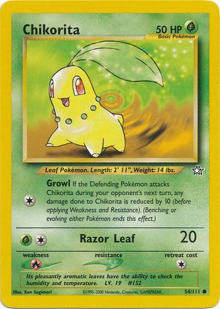 Chikorita (54/111) [Neo Genesis Unlimited] | Good Games Adelaide SA