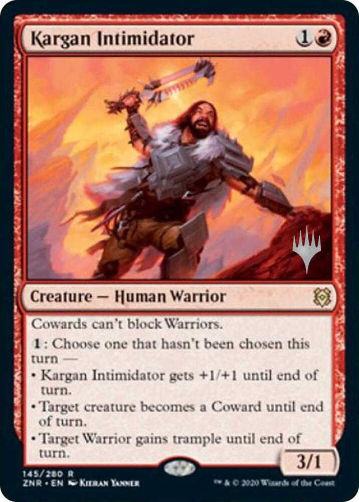Kargan Intimidator 145 (Promo Pack: Zendikar Rising)  - Foil | Good Games Adelaide SA