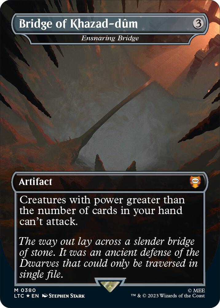 Bridge of Khazad dum Ensnaring Bridge Surge Foil 380 (Commander: The Lord of the Rings: Tales of Middle-earth)  - Borderless Foil | Good Games Adelaide SA