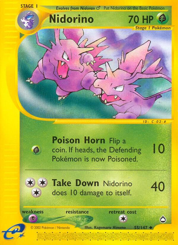Nidorino 055/147 (Aquapolis)  | Good Games Adelaide SA