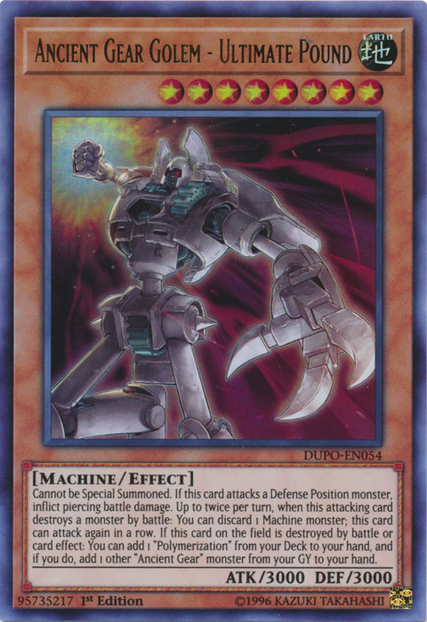 Ancient Gear Golem - Ultimate Pound [DUPO-EN054] Ultra Rare | Good Games Adelaide SA