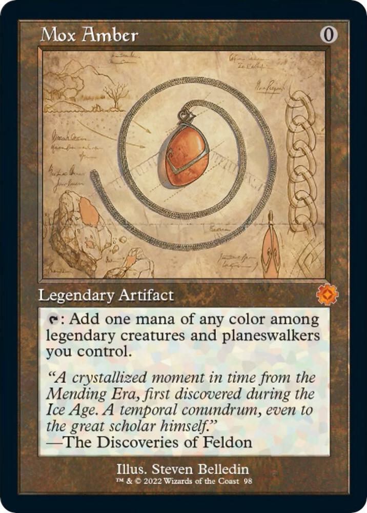 Mox Amber Schematic 98 (The Brothers' War: Retro Frame Artifacts)  - Foil | Good Games Adelaide SA