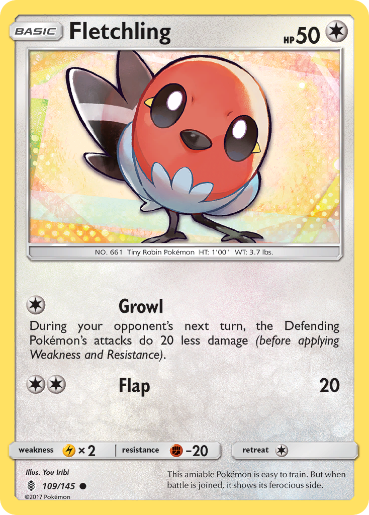 Fletchling (109/145) [Sun & Moon: Guardians Rising] | Good Games Adelaide SA