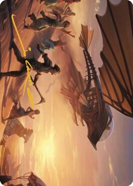 Take Flight Art Card Gold Stamped Signature 12 (Art Series: The Brothers' War)  | Good Games Adelaide SA