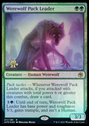 Werewolf Pack Leader [Dungeons & Dragons: Adventures in the Forgotten Realms Prerelease Promos] | Good Games Adelaide SA