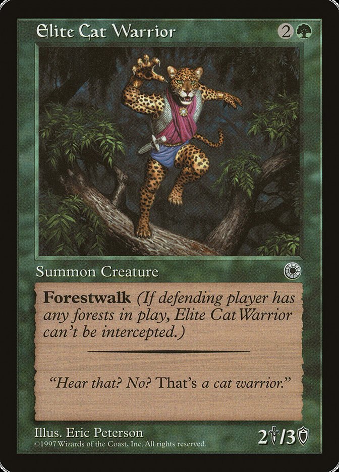 Elite Cat Warrior (With Flavor Text) [Portal] | Good Games Adelaide SA