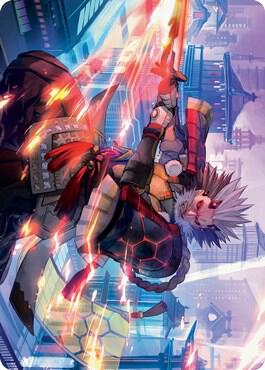 Isshin Two Heavens as One Art Card 69 81 69 (Art Series: Kamigawa: Neon Dynasty)  | Good Games Adelaide SA