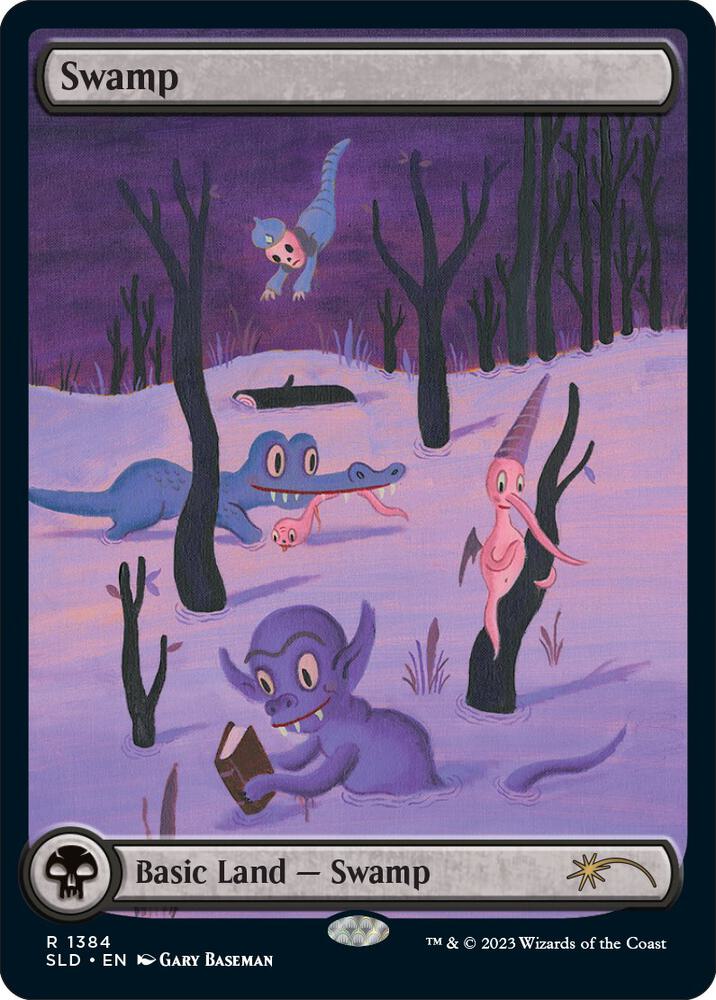 Swamp 1384 1384 (Secret Lair Drop Series)  - Foil | Good Games Adelaide SA