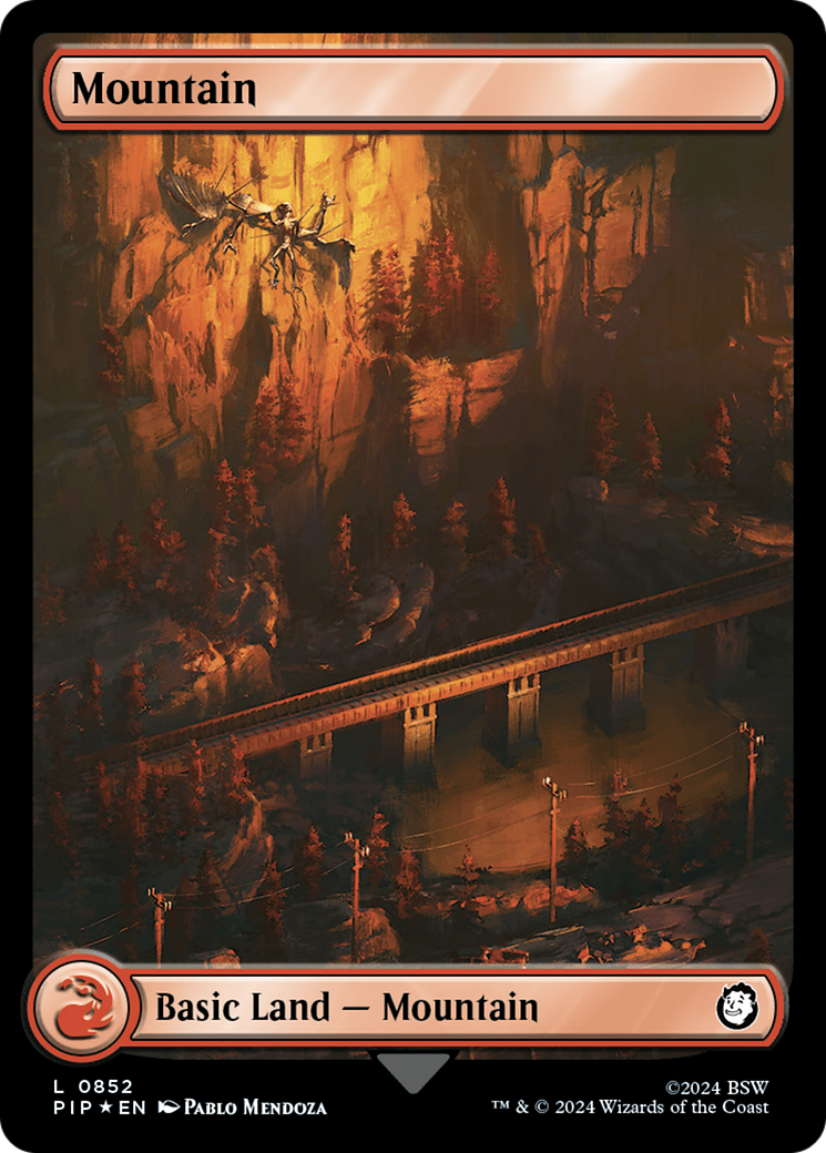 Mountain (0852) (Surge Foil) [Fallout] | Good Games Adelaide SA