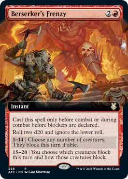 Berserkers Frenzy Extended Art 298 (Commander: Adventures in the Forgotten Realms)  | Good Games Adelaide SA