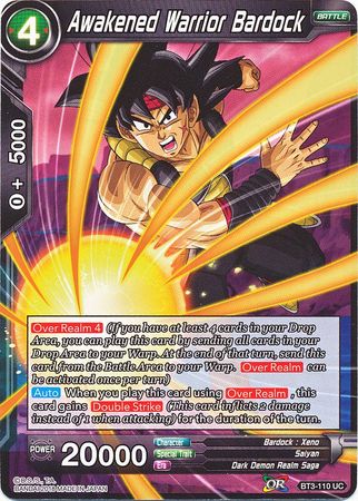 Awakened Warrior Bardock [BT3-110] | Good Games Adelaide SA