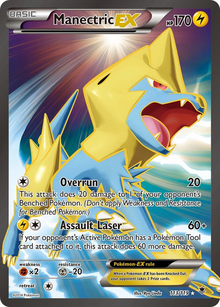 Manectric EX Full Art 113/119 (XY - Phantom Forces)  - Holofoil | Good Games Adelaide SA