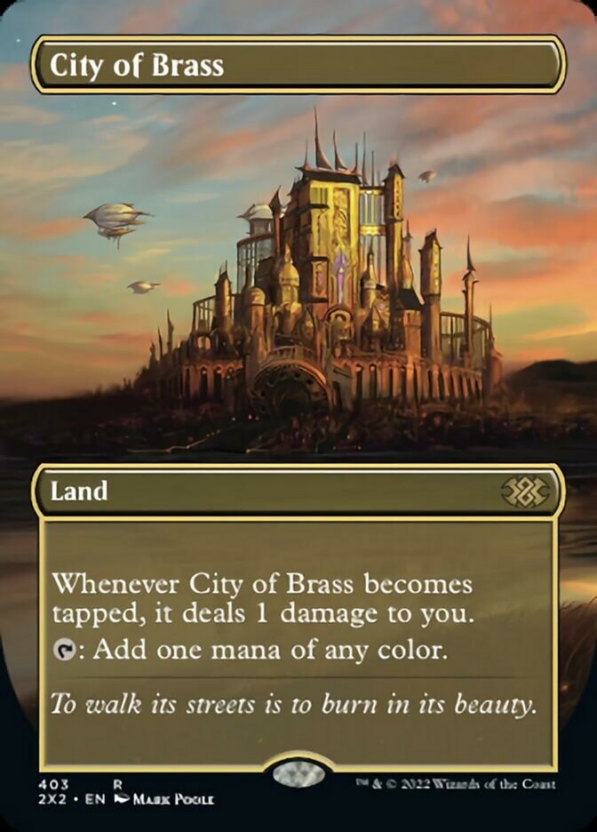 City of Brass (Borderless Alternate Art) [Double Masters 2022] | Good Games Adelaide SA