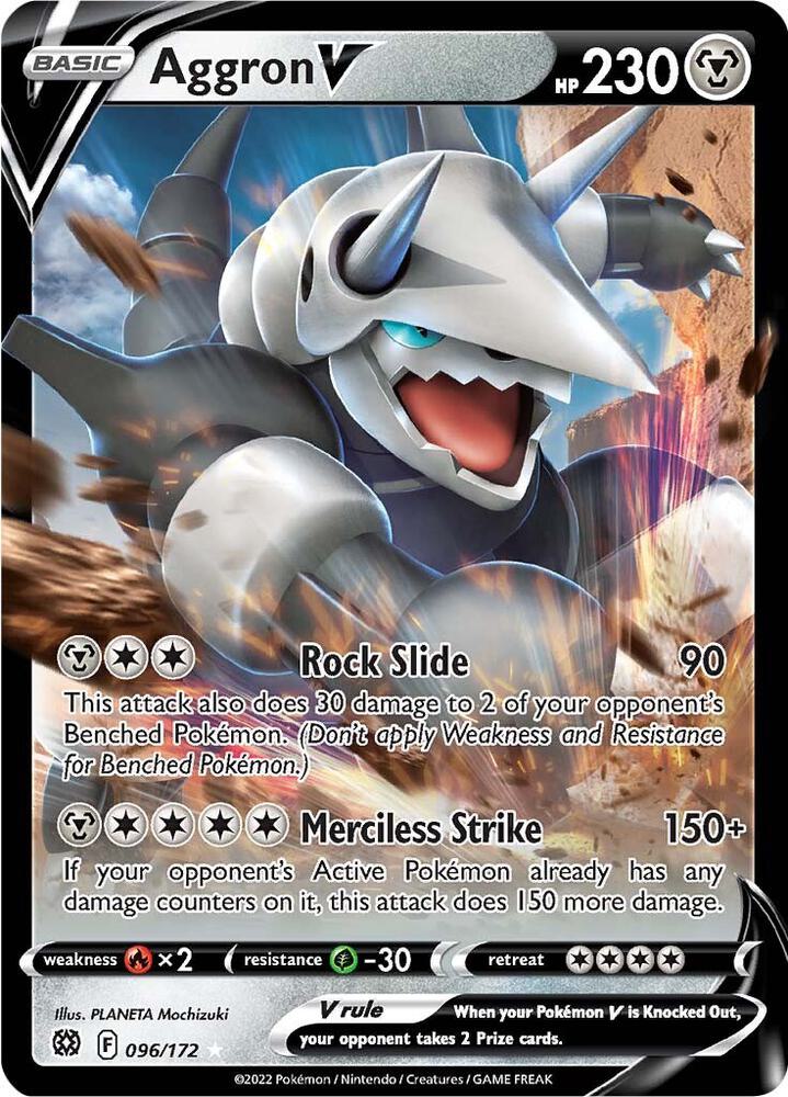 Aggron V 096/172 (SWSH09: Brilliant Stars)  - Holofoil | Good Games Adelaide SA