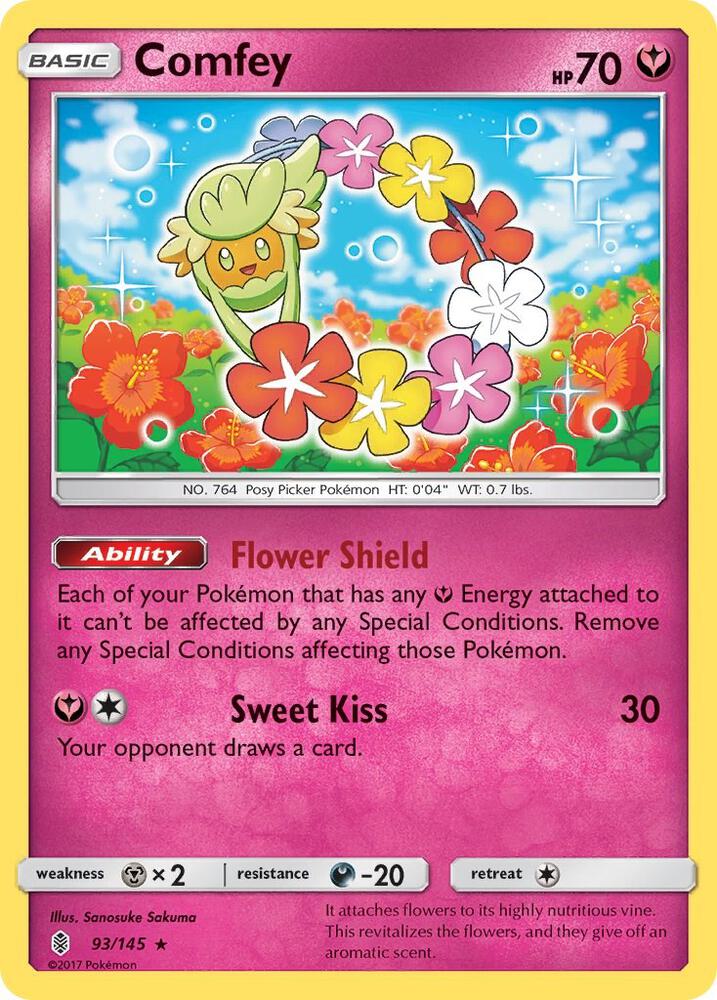 Comfey 93/145 (SM - Guardians Rising)  - Holofoil | Good Games Adelaide SA
