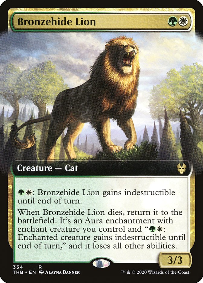 Bronzehide Lion (Extended Art) [Theros Beyond Death] | Good Games Adelaide SA