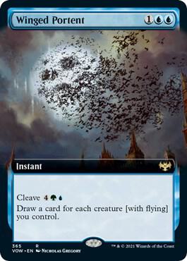 Winged Portent Extended Art 365 (Innistrad: Crimson Vow)  - Foil | Good Games Adelaide SA