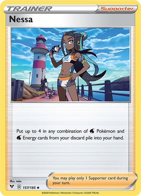Nessa 157/185 (SWSH04: Vivid Voltage)  - Reverse Holofoil | Good Games Adelaide SA