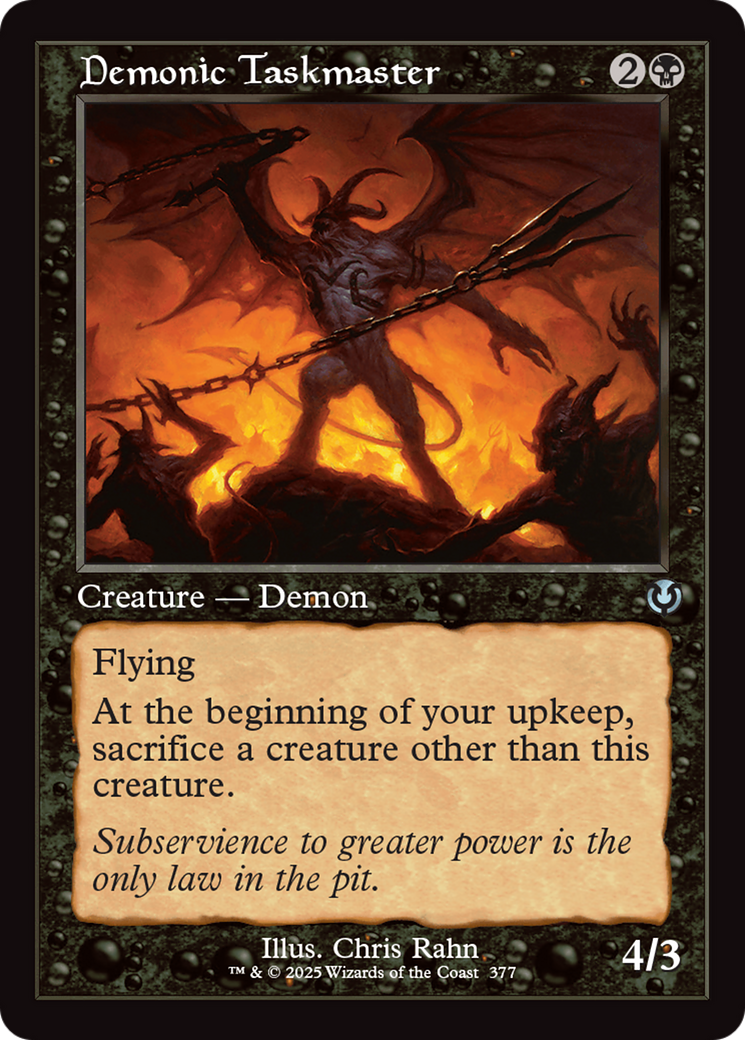 Demonic Taskmaster (Retro Frame) [Innistrad Remastered] | Good Games Adelaide SA
