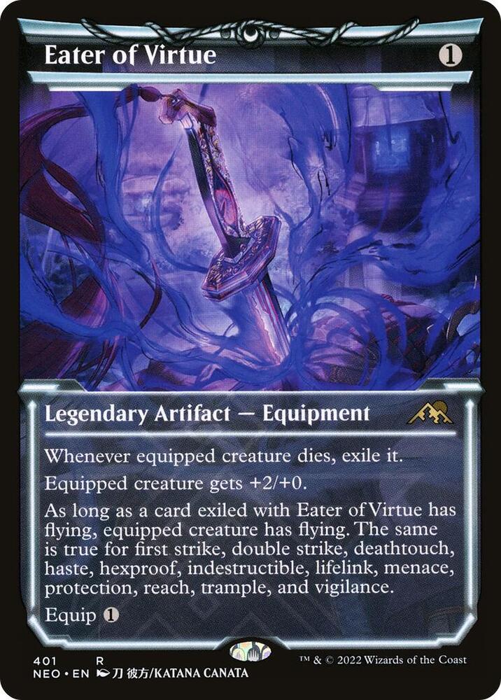 Eater of Virtue 401 (Kamigawa: Neon Dynasty)  - Showcase Foil | Good Games Adelaide SA